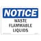 Signmission OSHA Notice Sign, 7" Height, 10" Width, Rigid Plastic, Waste Flammable Liquids Sign, Landscape OS-NS-P-710-L-18956 - alternate 1